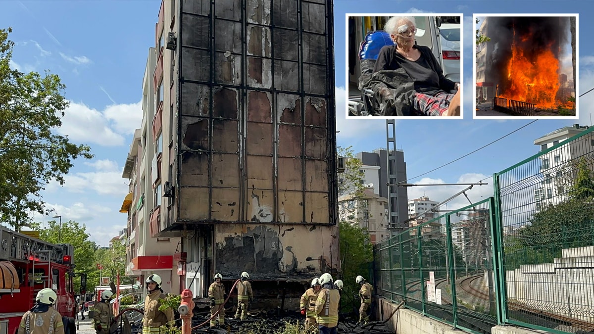 İstanbul’da korkutan yangın: Yaşlı kadın mahsur kaldı